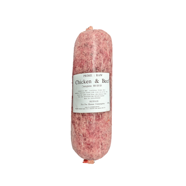 Prime Raw Chicken & Beef 454g Complete 80/10/10 (Frozen) (6 Months+)