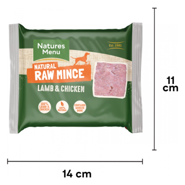 Natures Menu Raw Mince Lamb & Chicken 400g (Frozen) - Image 4