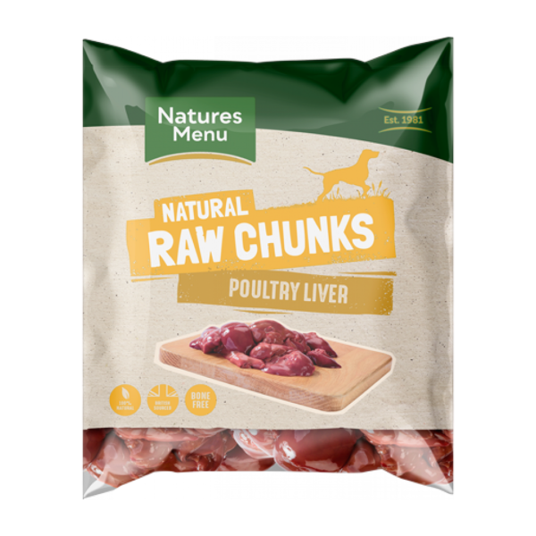 Natures Menu Raw Chunks Poultry Liver 1kg (Frozen)