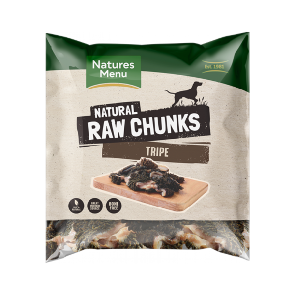 Natures Menu Raw Chunks Tripe 1kg (Frozen)