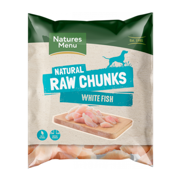 Natures Menu Raw Chunks White Fish 1kg (Frozen)