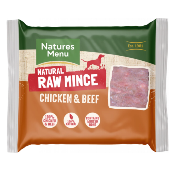 Natures Menu Raw Mince Chicken & Beef 400g (Frozen)