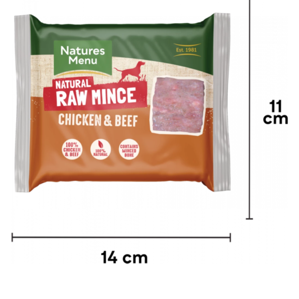 Natures Menu Raw Mince Chicken & Beef 400g (Frozen) - Image 4