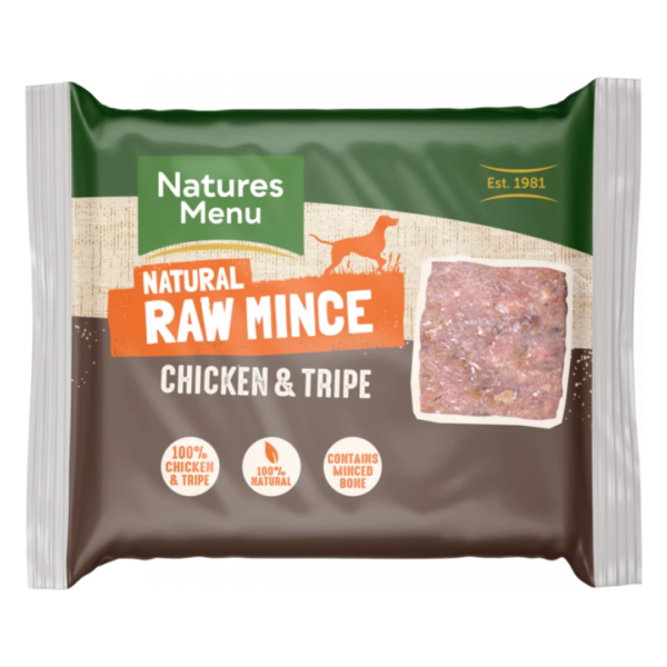 Natures Menu Raw Mince Chicken & Tripe 400g (Frozen)