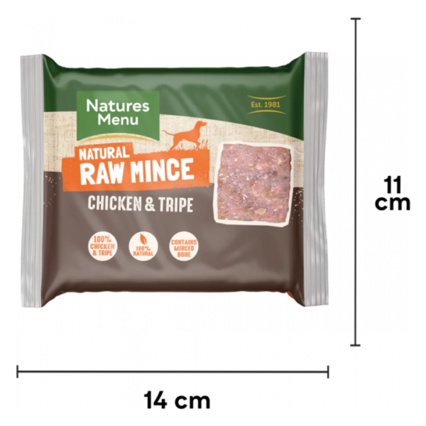 Natures Menu Raw Mince Chicken & Tripe 400g (Frozen) - Image 4