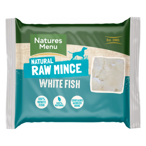 Natures Menu Raw Mince White Fish 400g (Frozen)