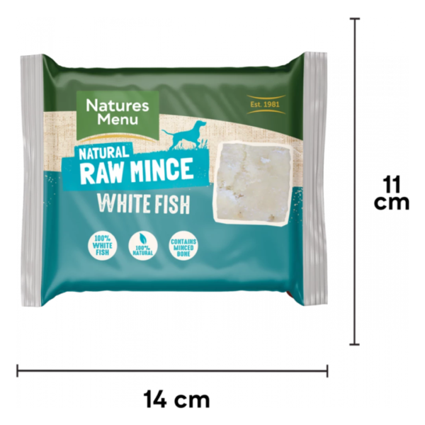 Natures Menu Raw Mince White Fish 400g (Frozen) - Image 4