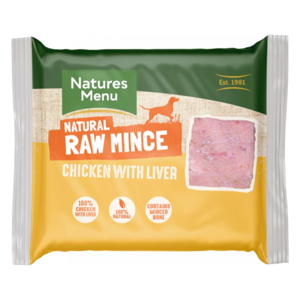 Natures Menu Raw Mince Chicken & Liver 400g (Frozen)